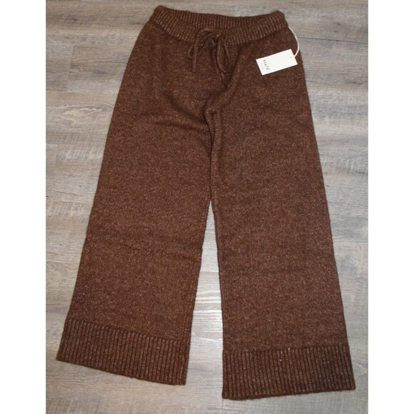 MATE THE LABEL WOMEN'S ALPACA SWEATER WIDE LEG PANTS CSN BROWN NWT M $298 - Picture 1 of 6